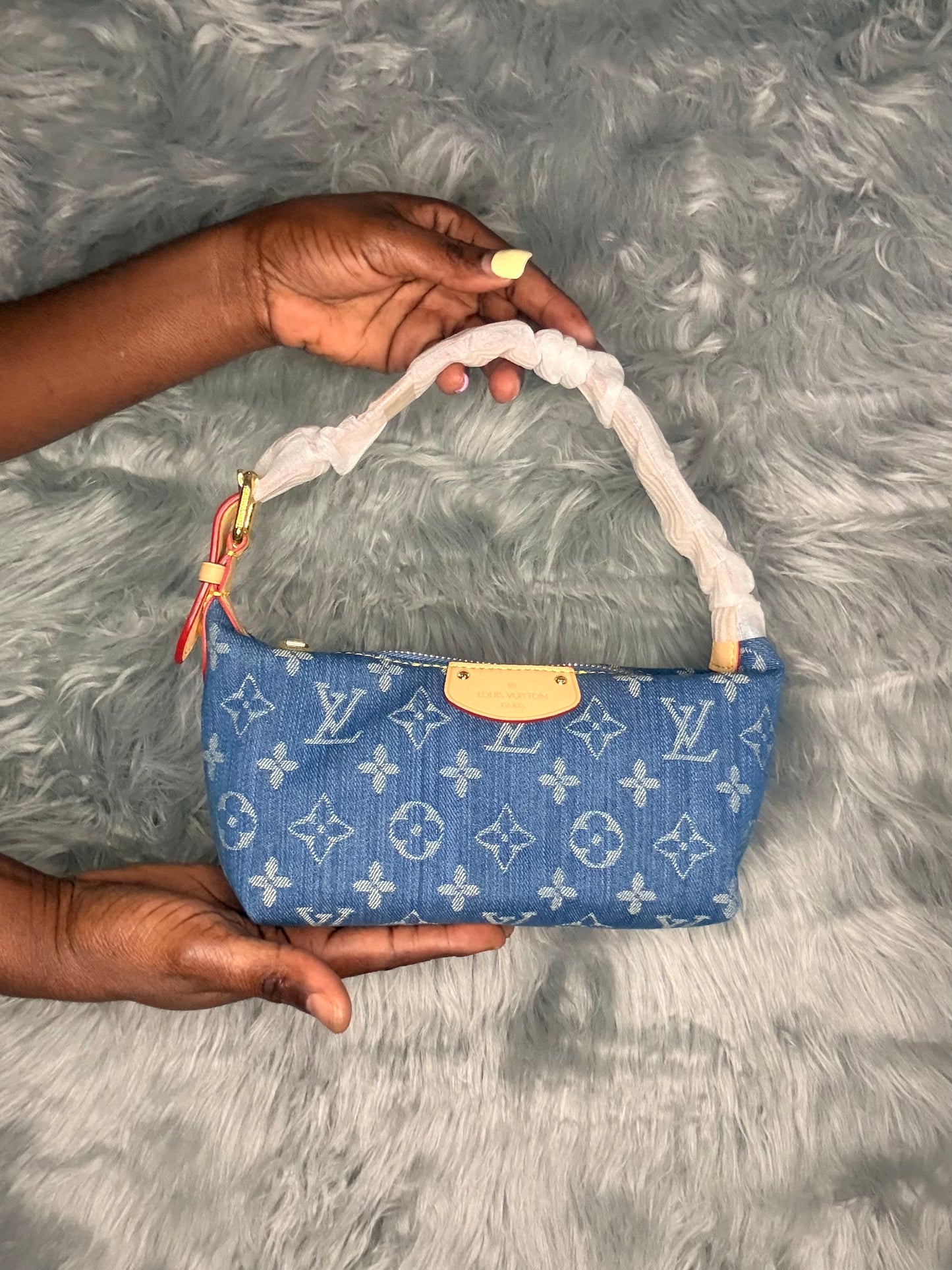 Blue Lv Denim Handbag
